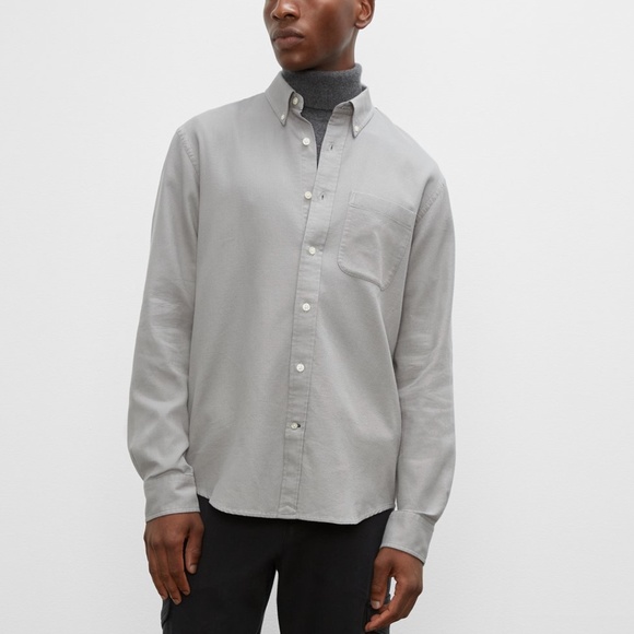 Standard Fit Waffle Knit Shirt - New With Tags - NEVER WORN - Tan - Picture 3 of 5